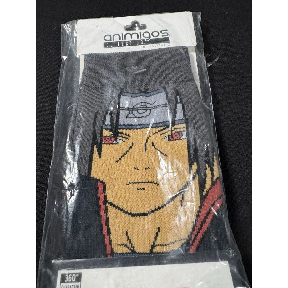 NARUTO Shippuden Itachi Uchina 360 Character Crew Novelty Socks 1 Pair NEW